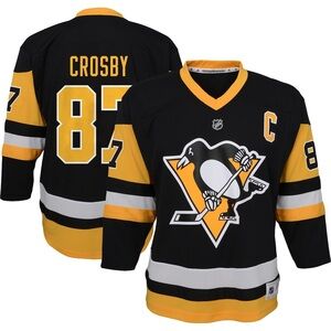 Pittsburgh Penguins Sidney Crosby #87 Black & Gold Jersey youth
